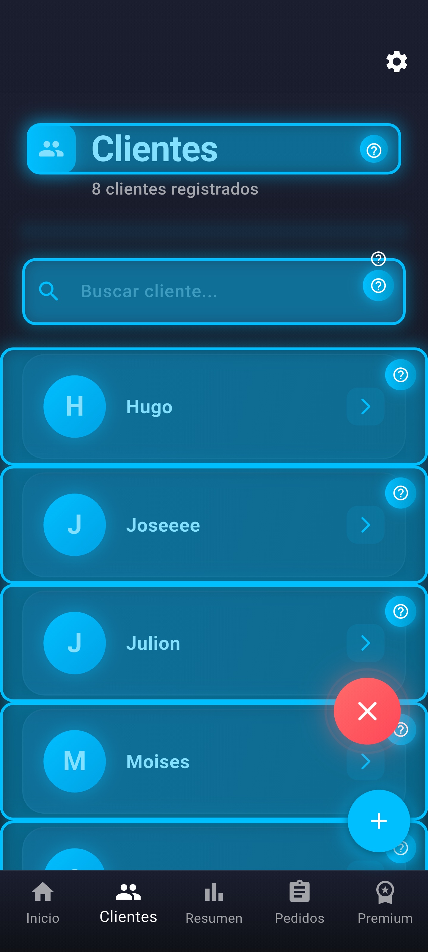 Captura de pantalla con elementos resaltados en modo ayuda